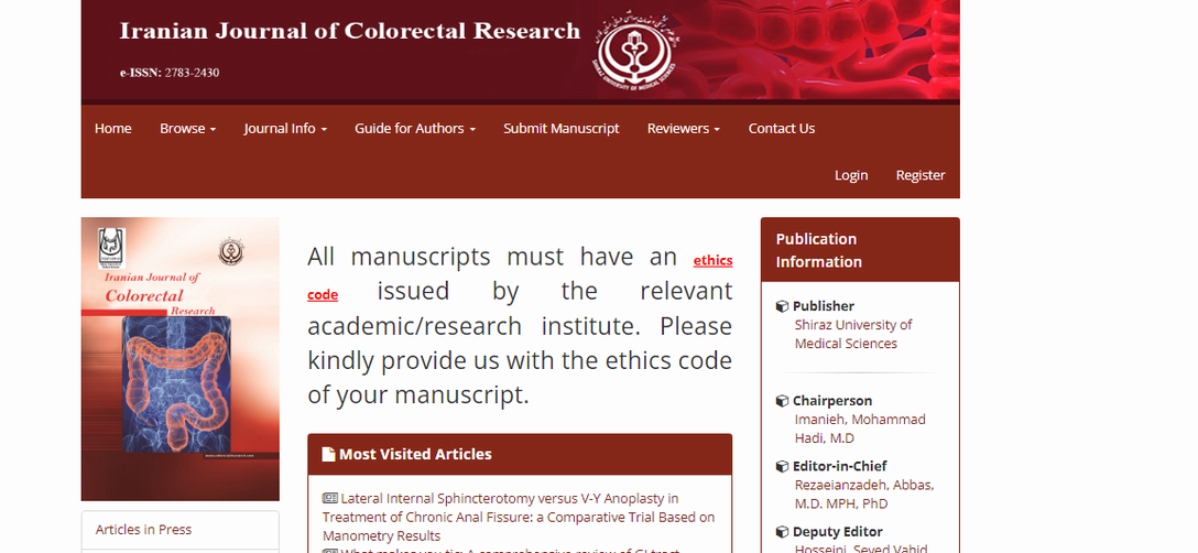 Iranian Journal of Colorectal Research